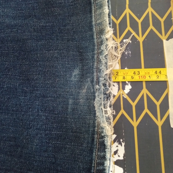 Decree Pants Size 15 Distressed Bootcut Blue Jeans Hole in Knee Worn Bottom Hem - Picture 12 of 15